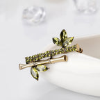 Bamboo Rhinestone Brooch PA3729