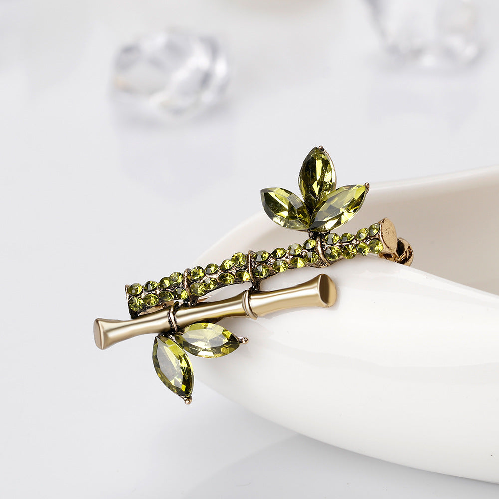Bamboo Rhinestone Brooch PA3729
