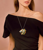Tiger Head Rhinestone Brooch PA3739 - view 7