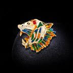 Tiger Head Rhinestone Brooch PA3739 - view 6