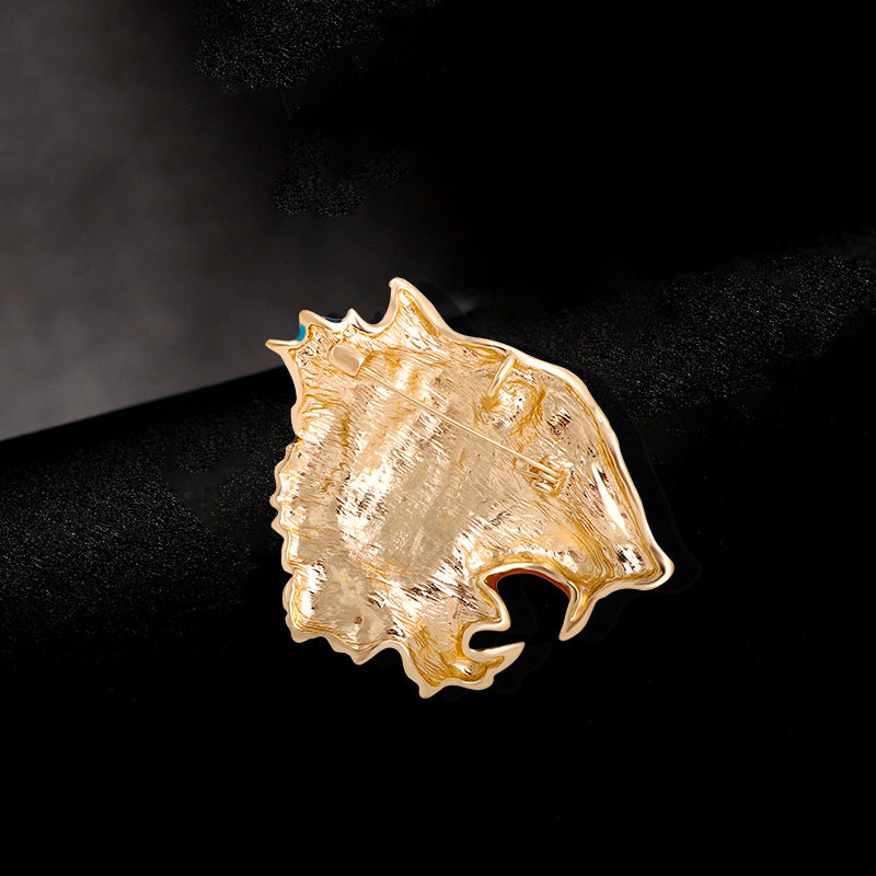 Tiger Head Rhinestone Brooch PA3739 - view 8