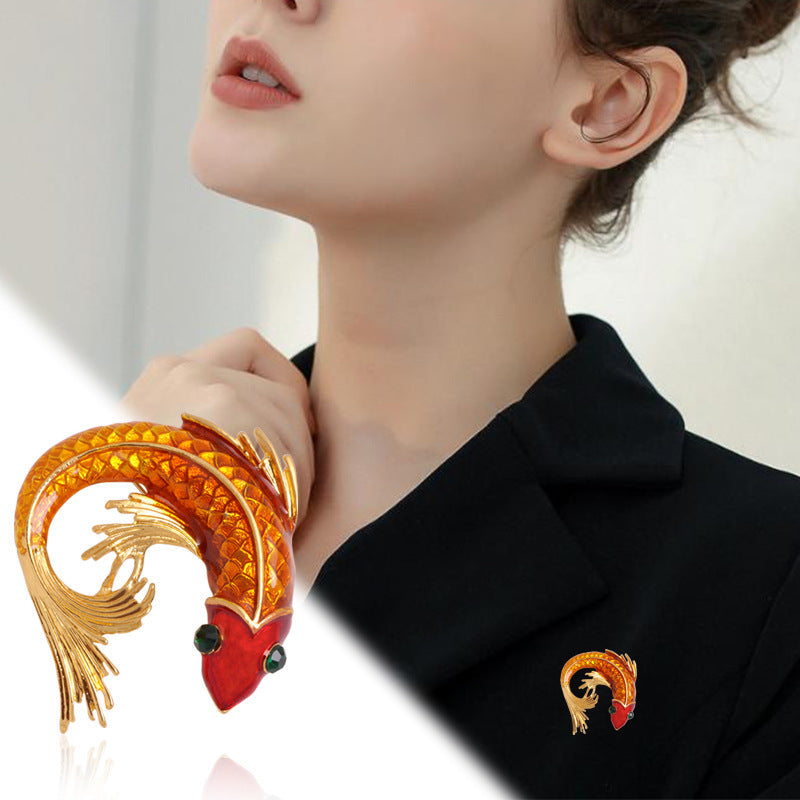 Fish Rhinestone Brooch PA3746 - view 3