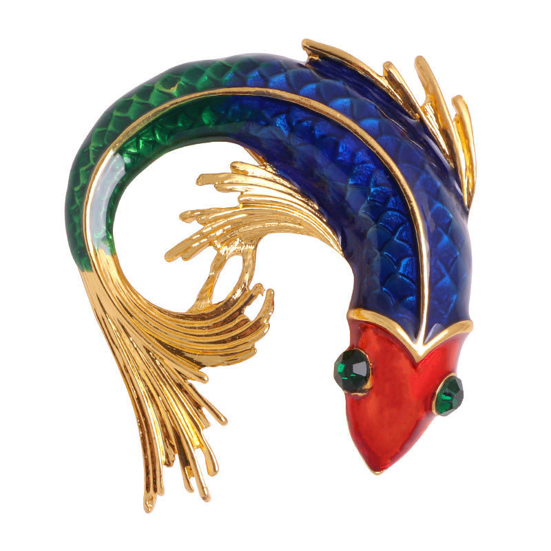 Fish Rhinestone Brooch PA3746 - view 2
