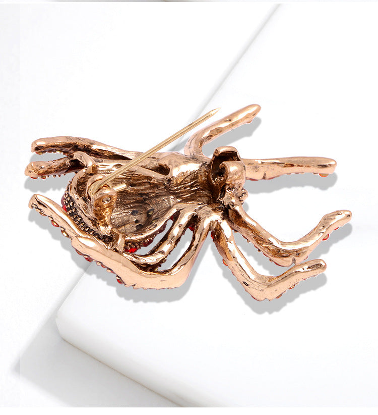 Rhinestone Spider Brooch PA3749