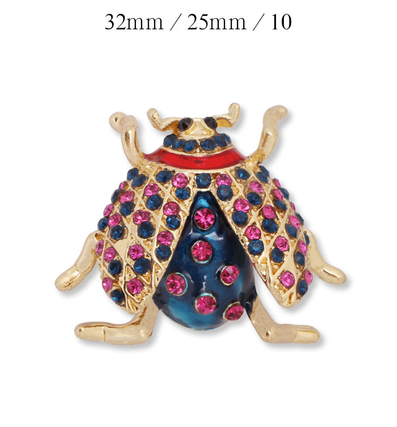 Ladybug Rhinestone Brooch PA3753