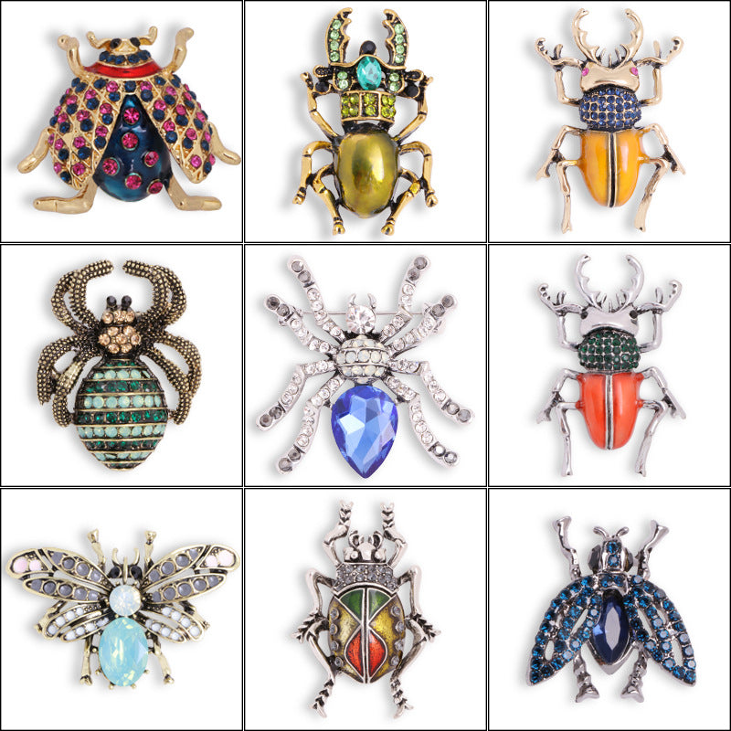 Ladybug Rhinestone Brooch PA3753