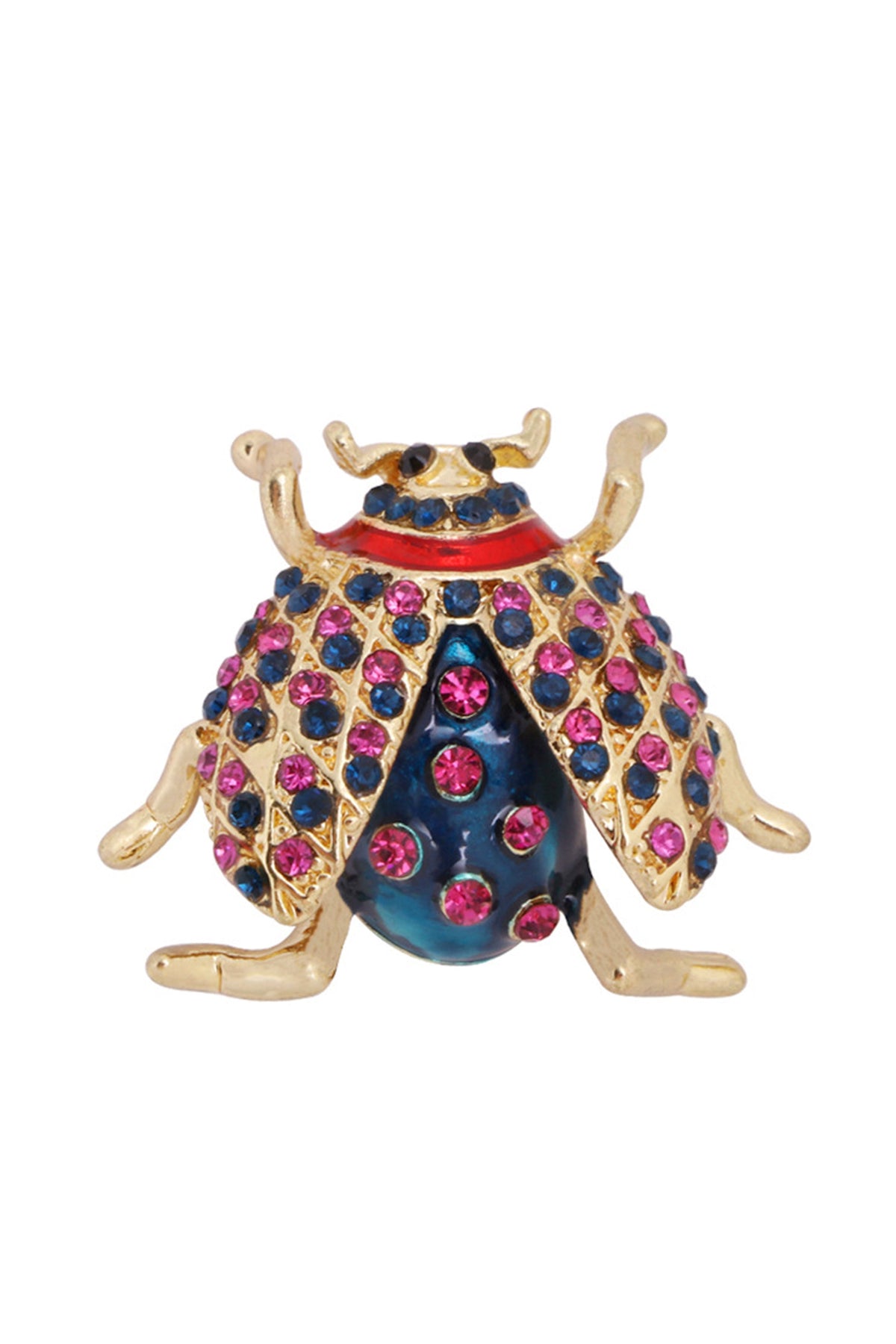 Ladybug Rhinestone Brooch PA3753