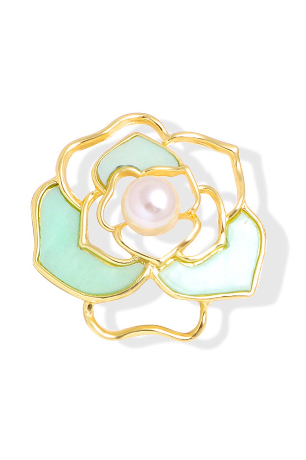 Floral Alloy Brooch PA3759 - view 2