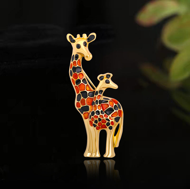 Giraffe Alloy Brooch PA3768