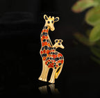 Giraffe Alloy Brooch PA3768