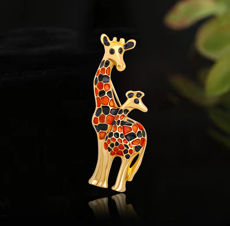 Giraffe Alloy Brooch PA3768