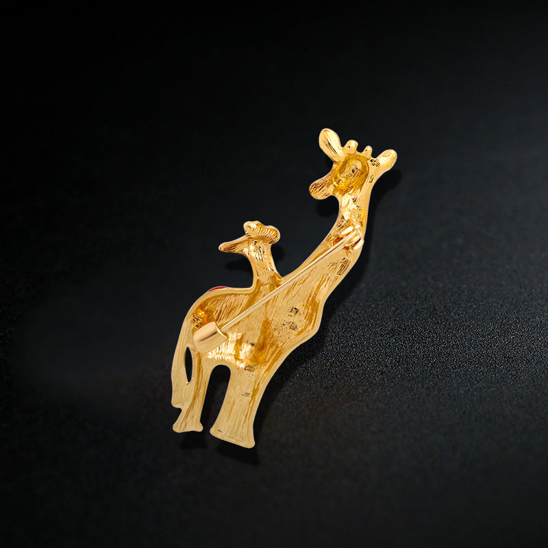 Giraffe Alloy Brooch PA3768