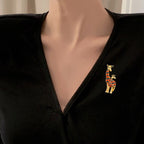 Giraffe Alloy Brooch PA3768