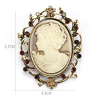 Baroque Portrait Brooch PA3778 - view 4
