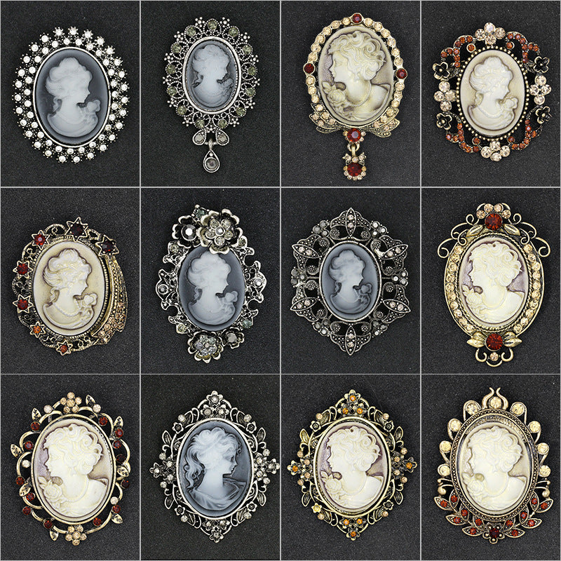 Baroque Portrait Brooch PA3778 - view 5