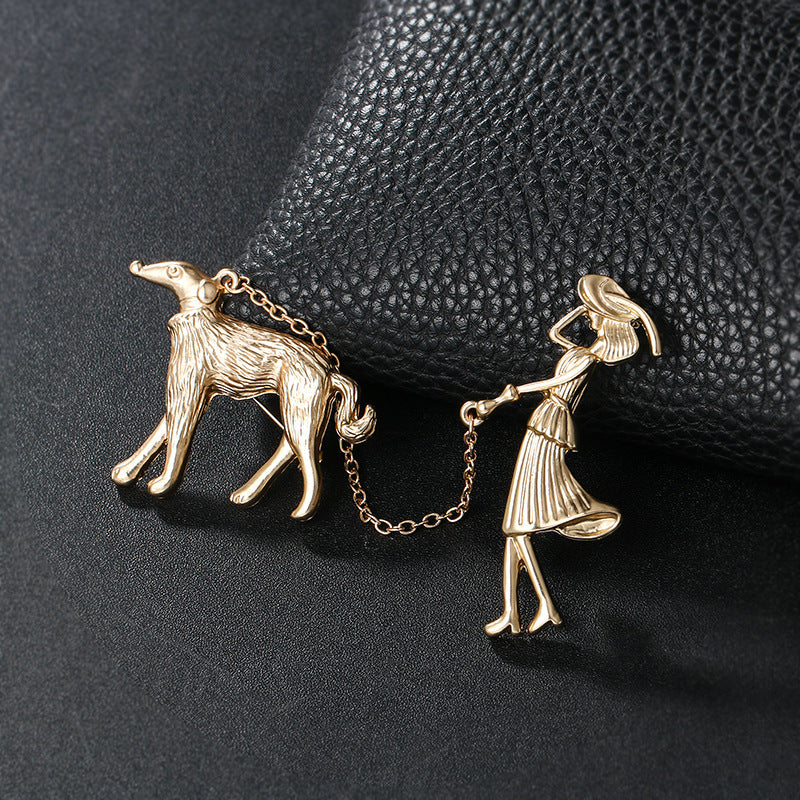 Lady Dog Alloy Brooch PA3782