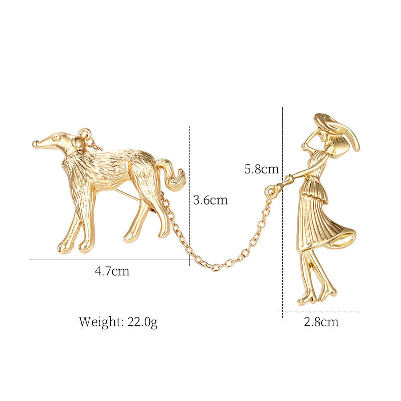 Lady Dog Alloy Brooch PA3782