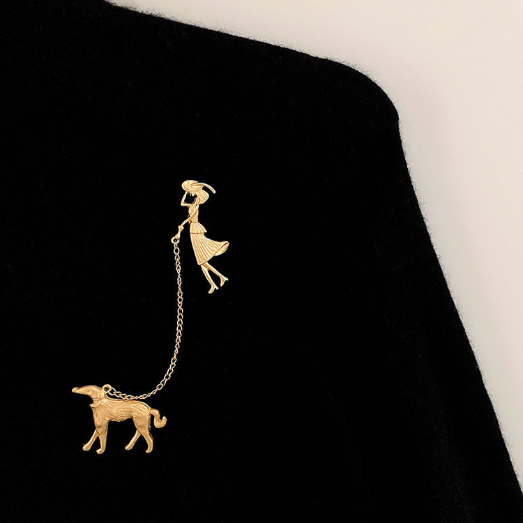 Lady Dog Alloy Brooch PA3782