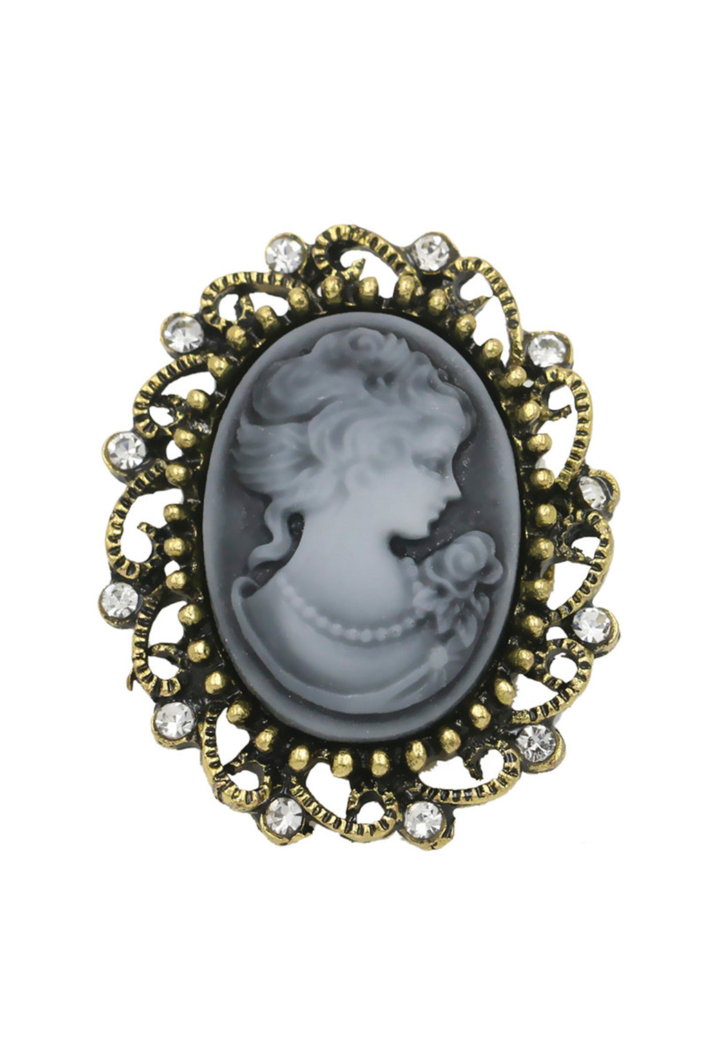 Baroque Portrait Brooch PA3784