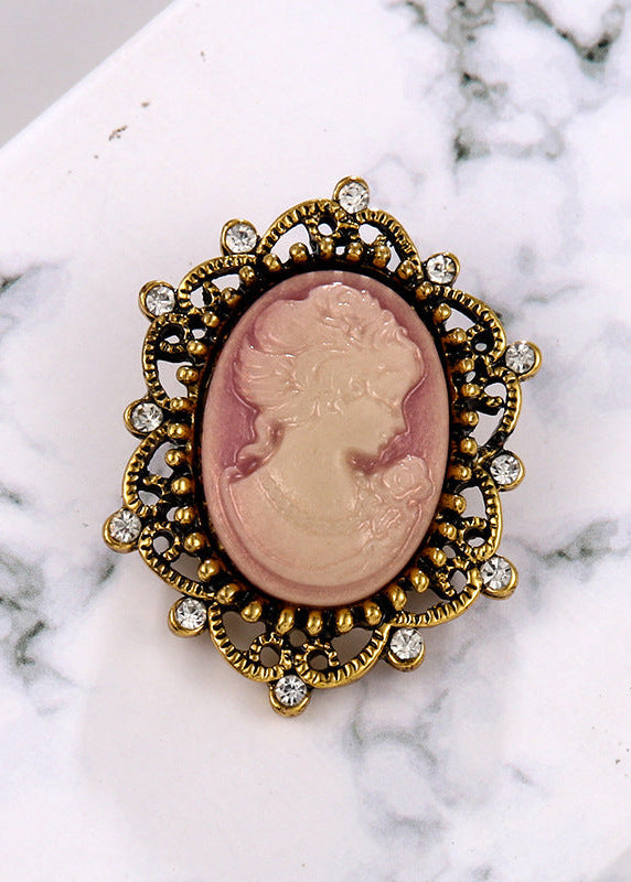 Baroque Portrait Brooch PA3784