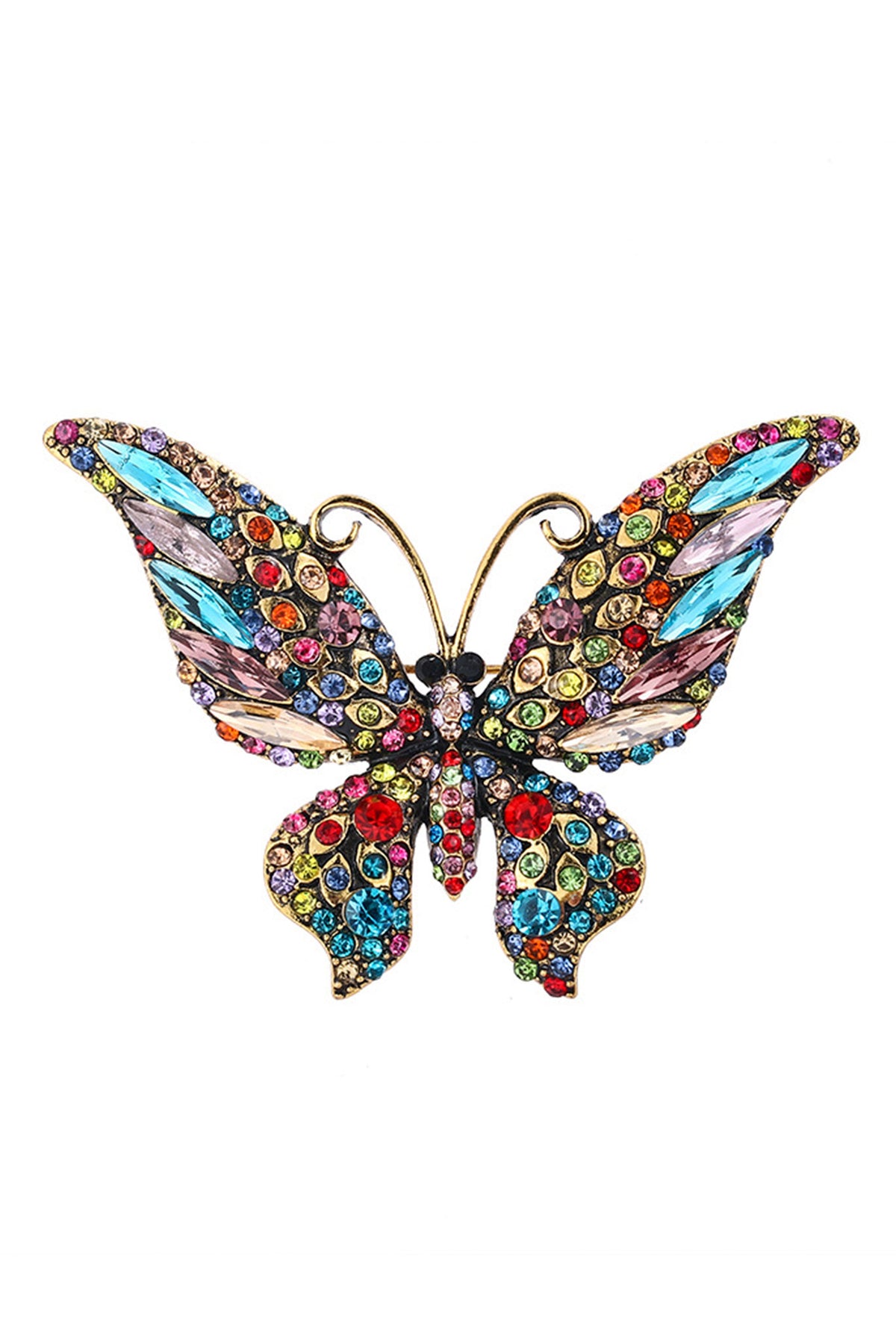 Butterfly Rhinestone Brooch PA3796