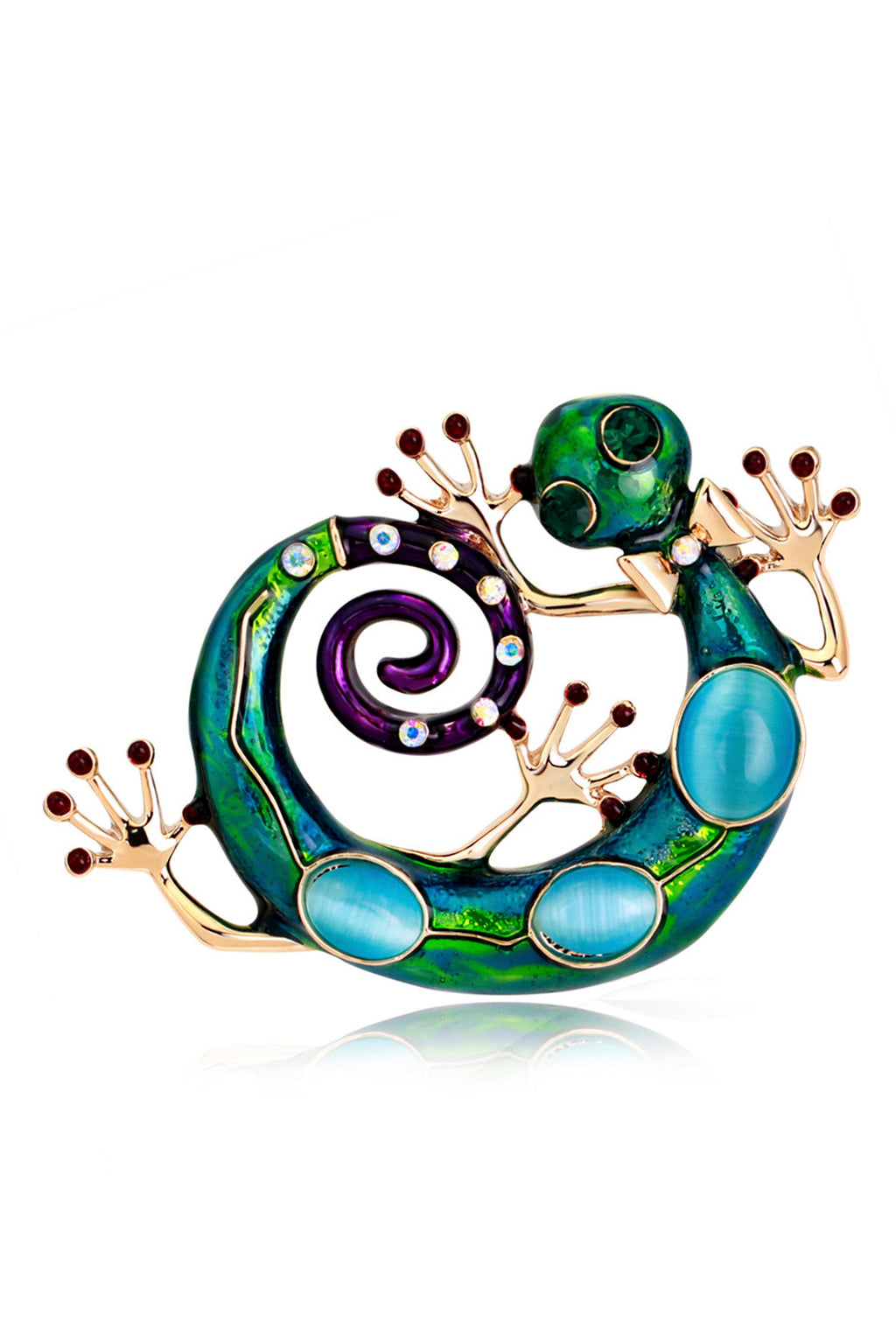 Gecko Alloy Brooch PA3816