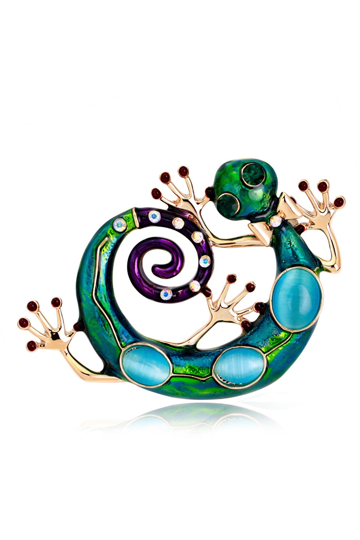 Gecko Alloy Brooch PA3816
