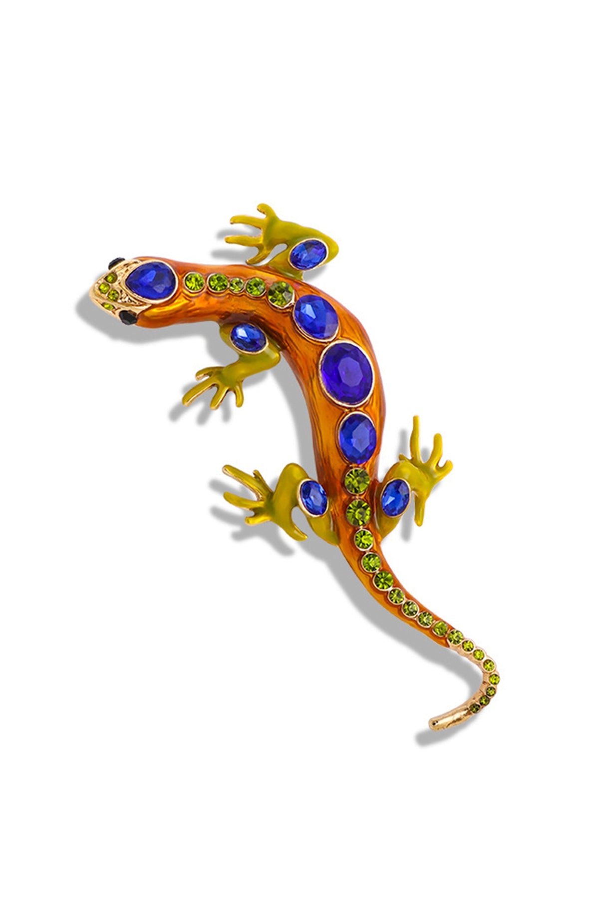 Lizard Rhinestone Brooch PA3832