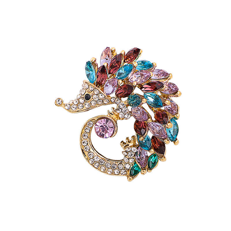 Hedgehog Rhinestone Brooch PA3833