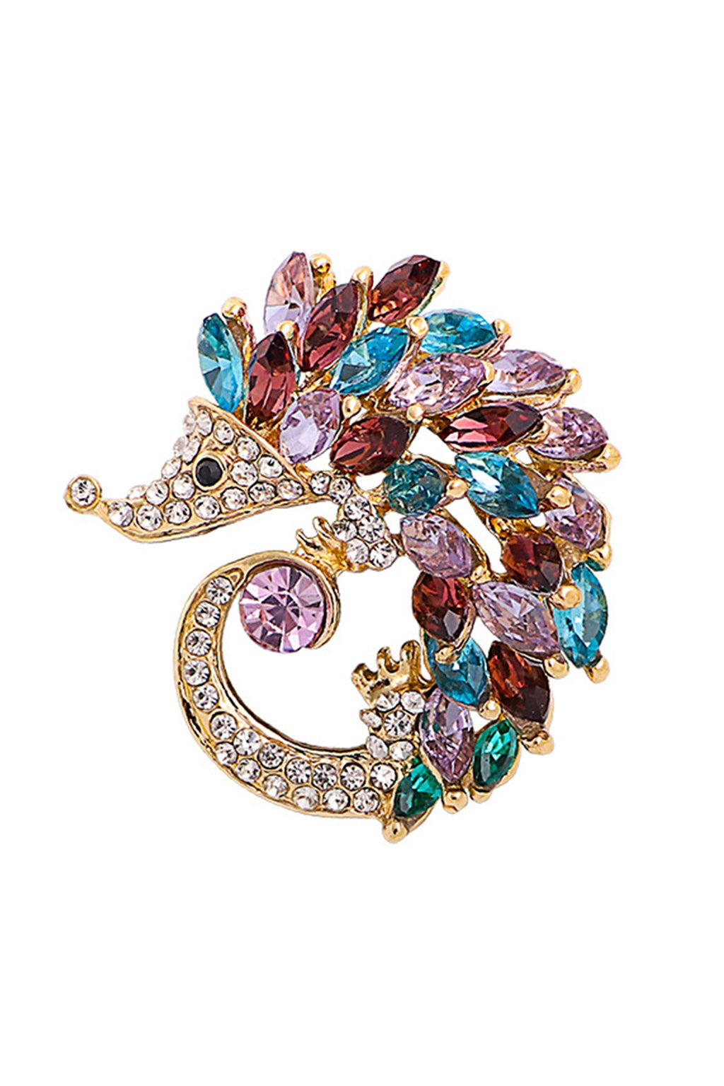 Hedgehog Rhinestone Brooch PA3833
