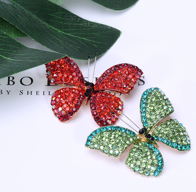 Butterfly Rhinestone Brooch PA3837