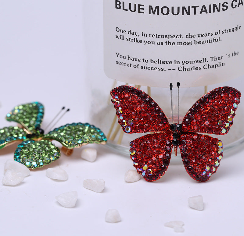Butterfly Rhinestone Brooch PA3837
