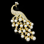 Peacock Rhinestone Brooch PA3847