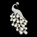 Peacock Rhinestone Brooch PA3847