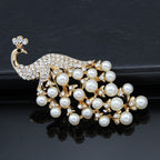 Peacock Rhinestone Brooch PA3847