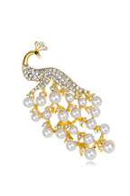 Peacock Rhinestone Brooch PA3847