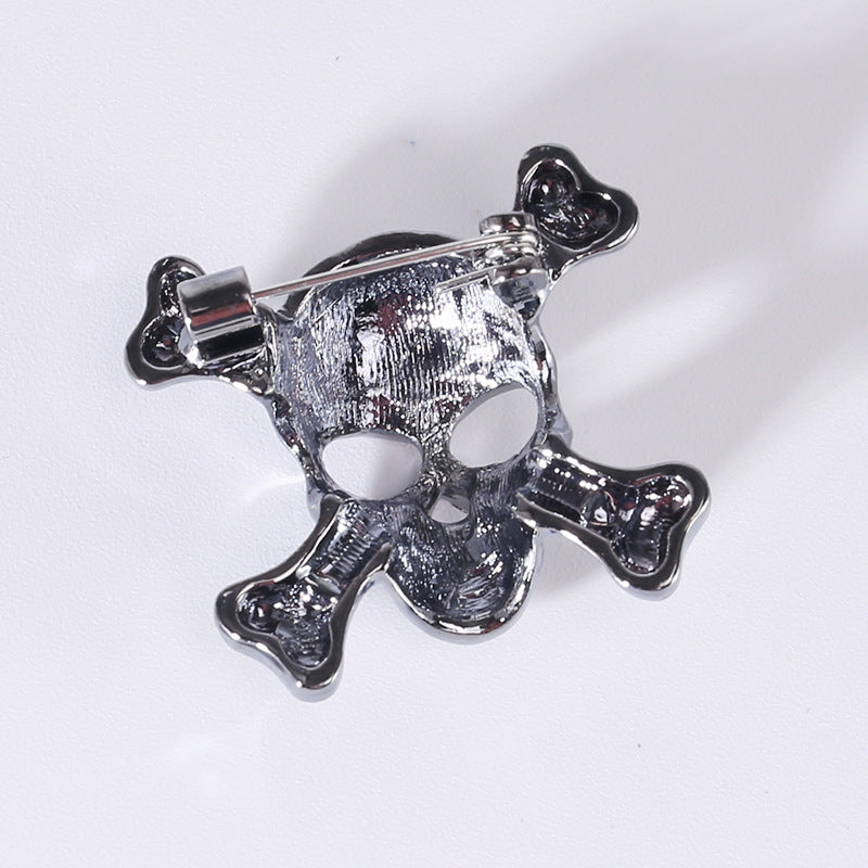 Skull Rhinestone Brooch PA3868