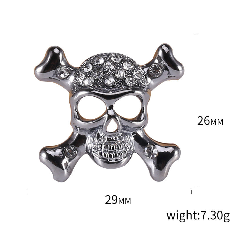 Skull Rhinestone Brooch PA3868