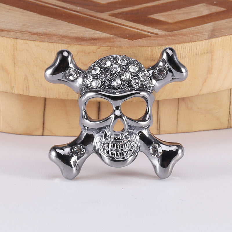 Skull Rhinestone Brooch PA3868