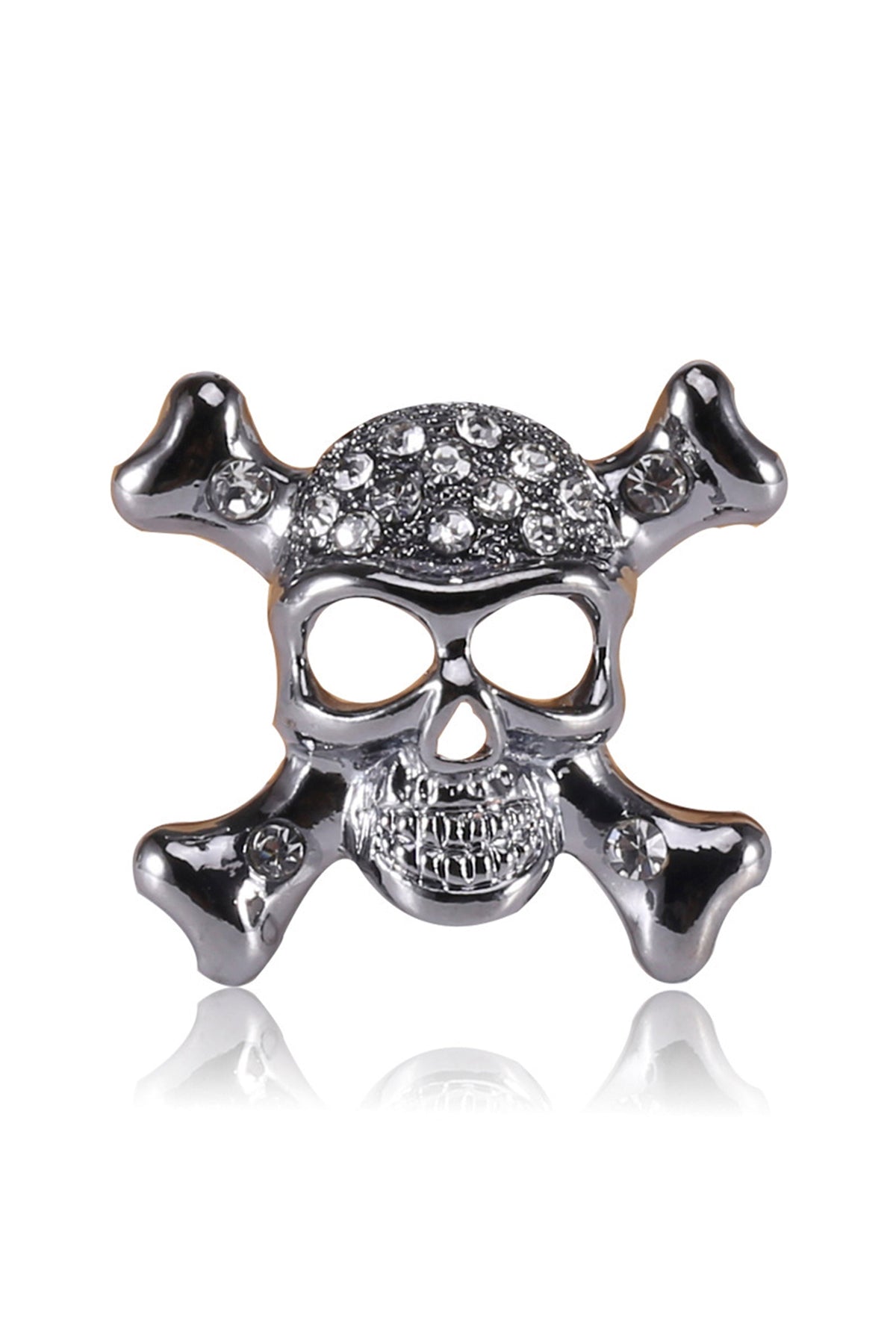 Skull Rhinestone Brooch PA3868