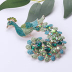 Peacock Alloy Rhinestone Brooch PA3878 - view 3