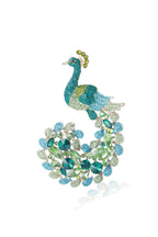 Peacock Alloy Rhinestone Brooch PA3878 - view 2