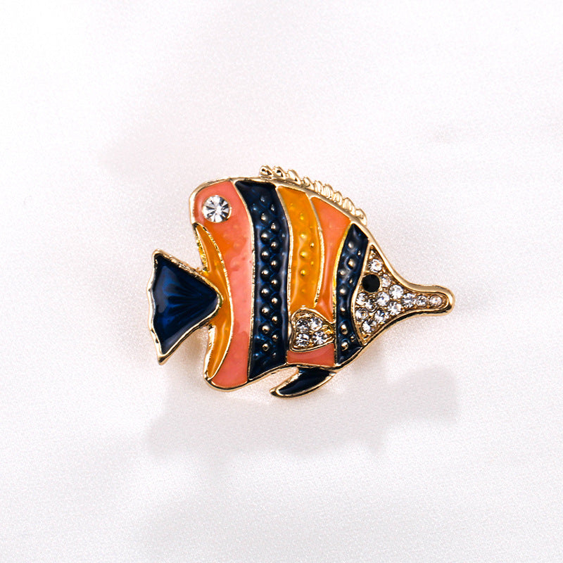 Clownfish Rhinestone Brooch PA3880