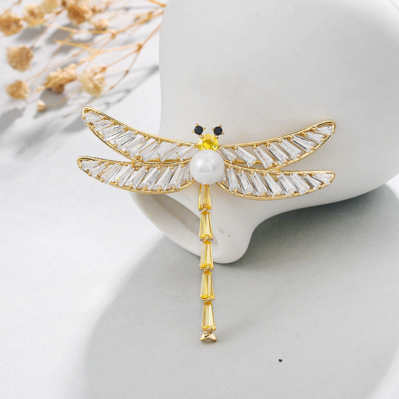 Dragonfly Zircon Brooch PA3889