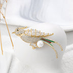 Bird Zircon Brooch PA3890