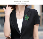 Peacock Rhinestone Brooch PA3910 - view 3