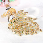 Peacock Rhinestone Brooch PA3910 - view 5