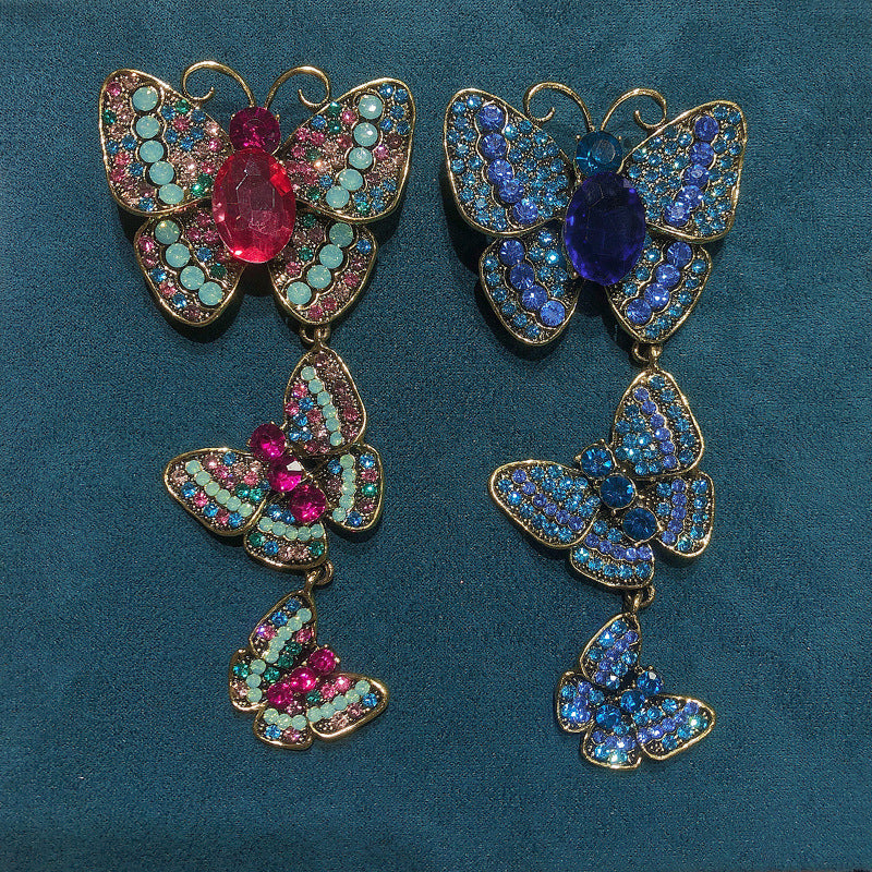Three Butterflies Crystal Alloy Brooch PA3914 - view 7