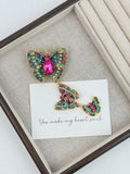 Three Butterflies Crystal Alloy Brooch PA3914