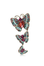Three Butterflies Crystal Alloy Brooch PA3914 - view 2